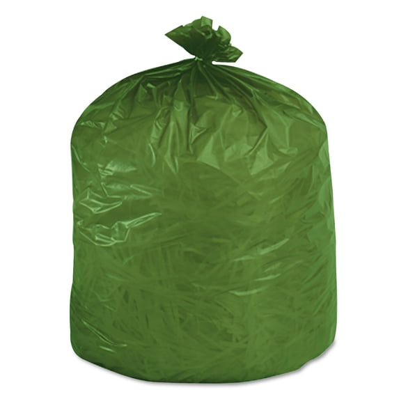 Stout® EcoSafe-6400 Compostable Compost Bags, 0.85 mil, 13-Gallon, Green, Box Of 45