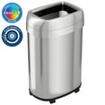 thumbnail image 1 of 13 Gal Oval Open Top Kitchen Trash Can Recycling Bin with Wheels and Double Odor Filters, 1 of 7