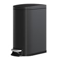 thumbnail image 1 of 13 Gal Slim Kitchen Trash Can with Soft Close Lid, Step Pedal, Large Step-on Metal Trash Bin, Stainless Steel, with Inner Bucket & Rear Handle, for Home, Office, Commercial, 50 L, 1 of 9