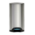 thumbnail image 1 of 13 Gallon / 50 Liter Brushed Stainless Steel Silver Color Step-on Trash Can, 1 of 5