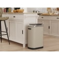 thumbnail image 1 of 13 Gallon 50L Smart Automatic Trash Can with Lid, Stainless Steel Thickened Kitchen Trash Can with Super Mute Touch Free Sensor, Touchless Rectangular Trash Can for Kitchen Office Bedroom, Light Grey, 1 of 9