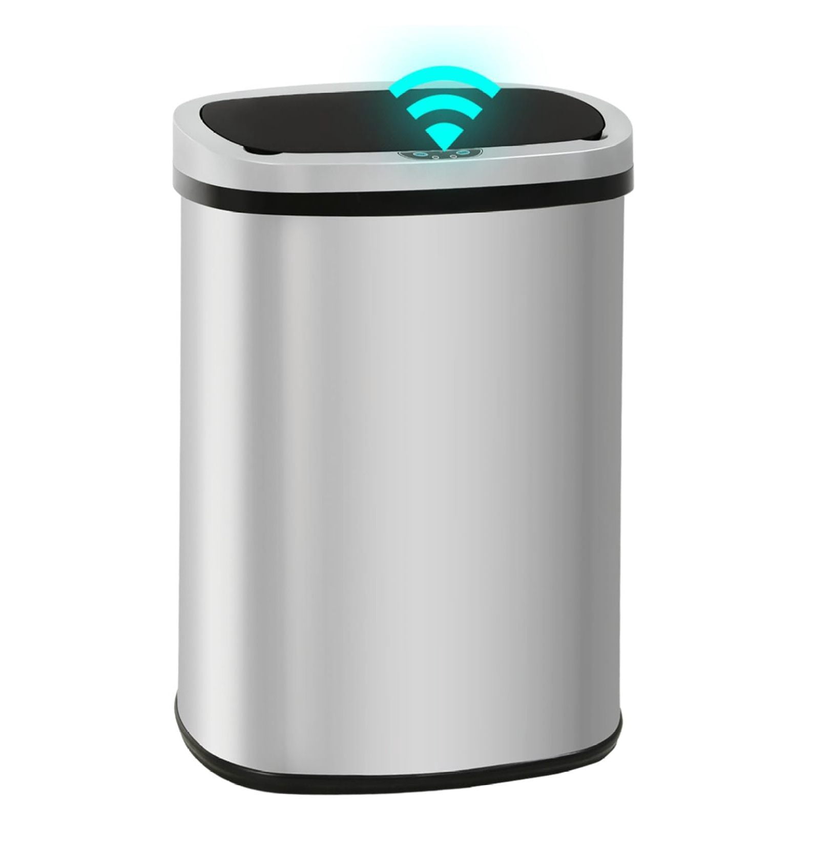 13 Gallon Automatic Kitchen Trash Can, Touchless Stainless Steel ...