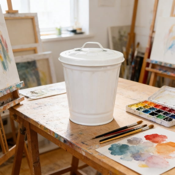 13 Gallon Compost Bin Kitchen, for use on Countertops or Under Sinks, Hanging Can with Lid, for Cupboard/Bathroom/Bedroom/Office/Camping, Mountable Indoor Compost Bucket