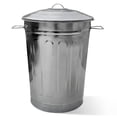 thumbnail image 1 of 13-Gallon Galvanized Steel Round Trash Can with Lid, 1 of 10