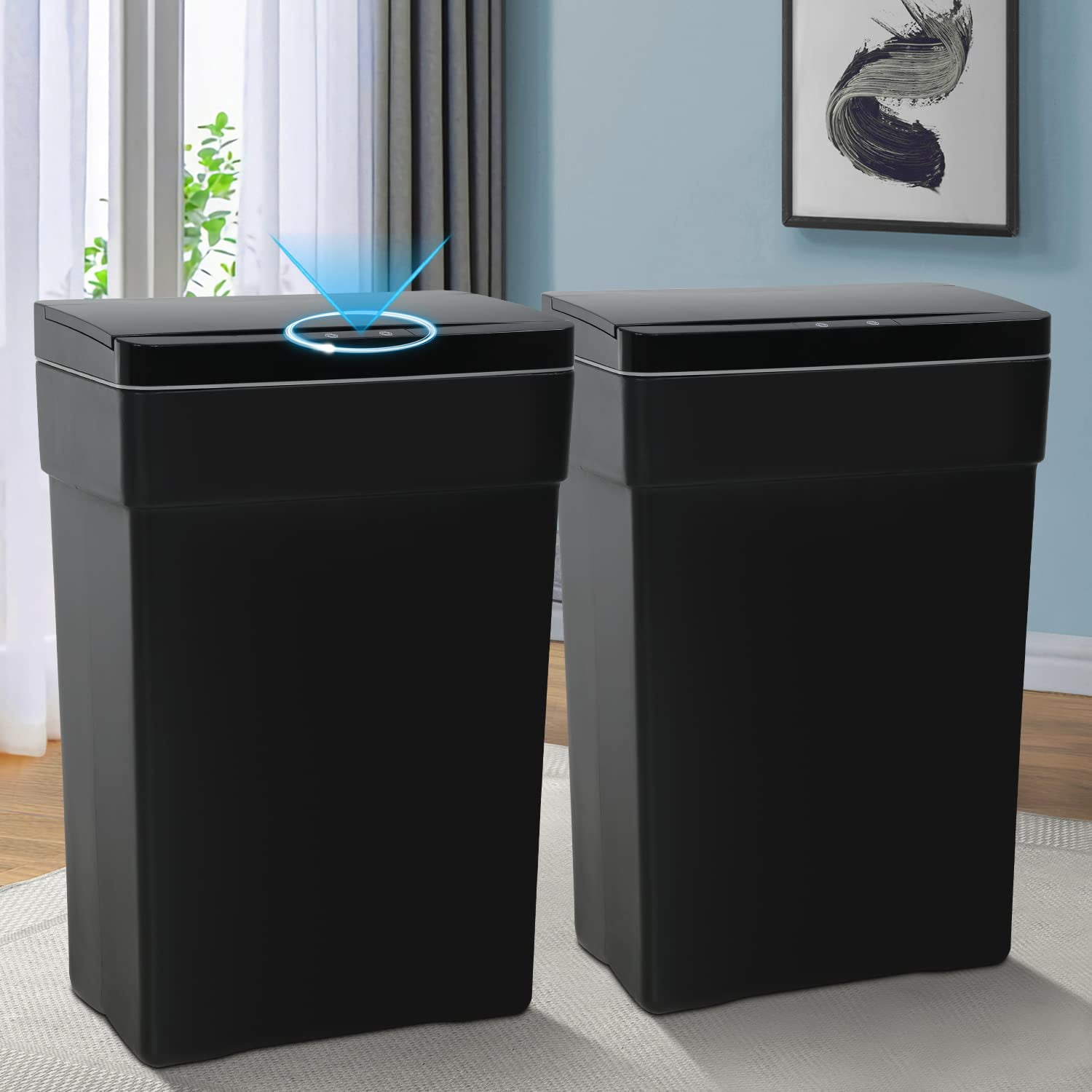 NiamVelo 13 Gallon Smart Tall Trash Can, Touchless Automatic Sensor