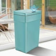 thumbnail image 1 of 13 Gallon Kitchen Trash Can Automatic Garbage Can with Touch-Free & Motion Sensor, Anti-Fingerprint Plastic Trash Bin for Home Office, Blue, 1 of 7