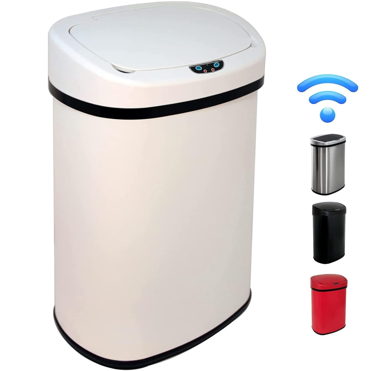 13 Gallon Kitchen Trash Can with Motion Sensor and Lid High Capacity 50 ...
