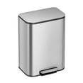 13 Gallon Kitchen Trash Can, Stainless Steel Step Garbage Can with Lid