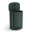 13 Gallon Stainless Steel Foot Pedal Large Trash Can with Soft Close