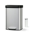 thumbnail image 1 of 13 Gallon Stainless Steel Kitchen Trash Can, Step-On Pedal Bin with Soft-Close Lid, Odor Filter, Liner Rim, Fingerprint-Resistant, Durable Rustproof Garbage Container, Compact, 1 of 6