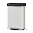 thumbnail image 1 of 13 Gallon Step Trash Can, Stainless Steel Kitchen Garbage Bin with Soft Close Lid, Rustproof Foot Pedal Trash Can with Inner Bucket Rim, Rear Handle, Odor Reducing Metal Wastebasket for Home Office, 1 of 7