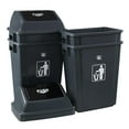 thumbnail image 1 of 13 Gallon Swing Top Trash Can, 4-Pack Large Plastic Kitchen Garbage Can with lid, Gray, 1 of 7