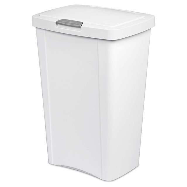 13 Gallon TouchTop Wastebasket w/ Lid, Opens with Touch, Trash Can for