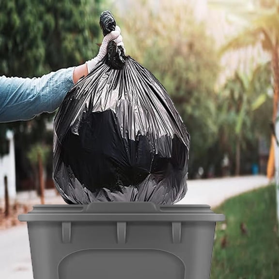 13 Gallon Trash Bags, 1000 Count Bulk Value Pack, Black Tall Kitchen Garbage bags, Multi-purpose Trash Can Bin Liners for Bathroom, Office, Industrial, Commercial, Janitorial, Municipal, Recycling