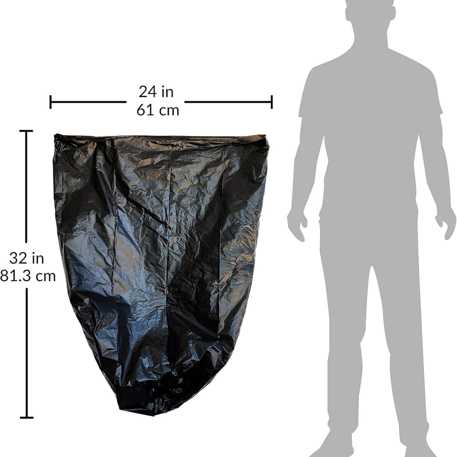 13 Gallon Trash Bags | 500 Count Bulk | Black | Eco-Friendly | Made from Recycled Material