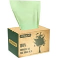 thumbnail image 1 of 13 Gallon Trash Bags Biodegradable Compost Recycling Bags, Compostable For Kitchen, 100 Count, 1.2 Mils,60 Liter, Recyclable Composta Large Heavy Duty Garbage Bag (100), 1 of 4