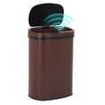 thumbnail image 1 of 13 Gallon Trash Can Kitchen Trash Can Automatic Garbage Can with Lid Touch Free High-Capacity Motion Sensor for Kitchen Bedroom Bathroom Office Trash Bin (1, Brown Stainless Steel), 1 of 14