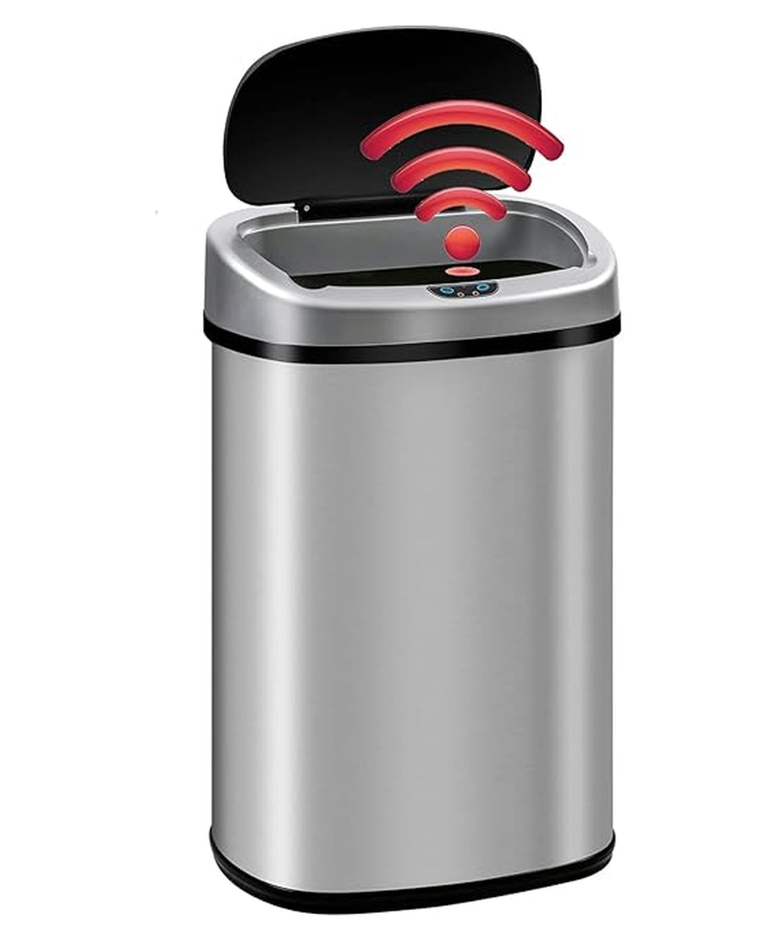 13 Gallon Trash Can Kitchen Waste Bins with Lid Touch Free Trash ...