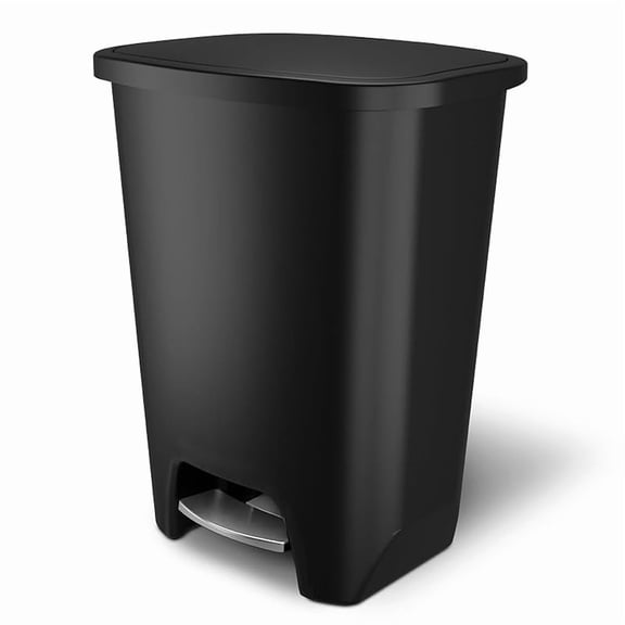 Trash Can | Plastic Kitchen Waste Bin with Odor Protection of Lid ...