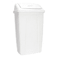 thumbnail image 1 of Unbranded 13 Gallon Trash Can Swing Top Kitchen Garbage Can - Plastic - White, 1 of 6