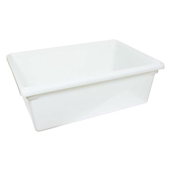 - 13 Gallon White Food Storage Box Polypropylene 18" X 26" X 9"- Food Storage Container Meal Prep Food Storage for Home Cafeteria Kitchen Pantry Organization Dishwasher Safe
