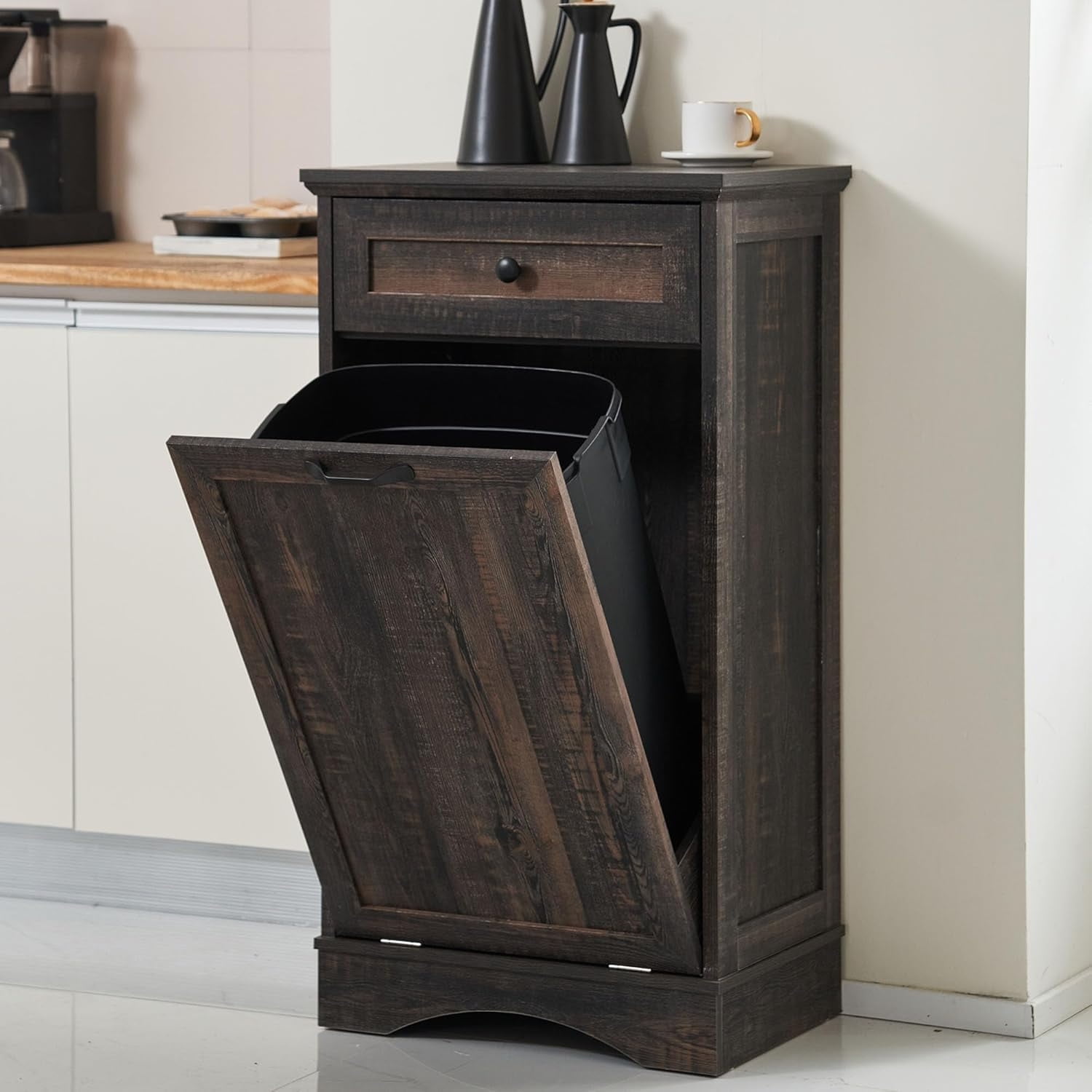 13 Gallons Tilt Out Trash Free Standing Kitchen Trash