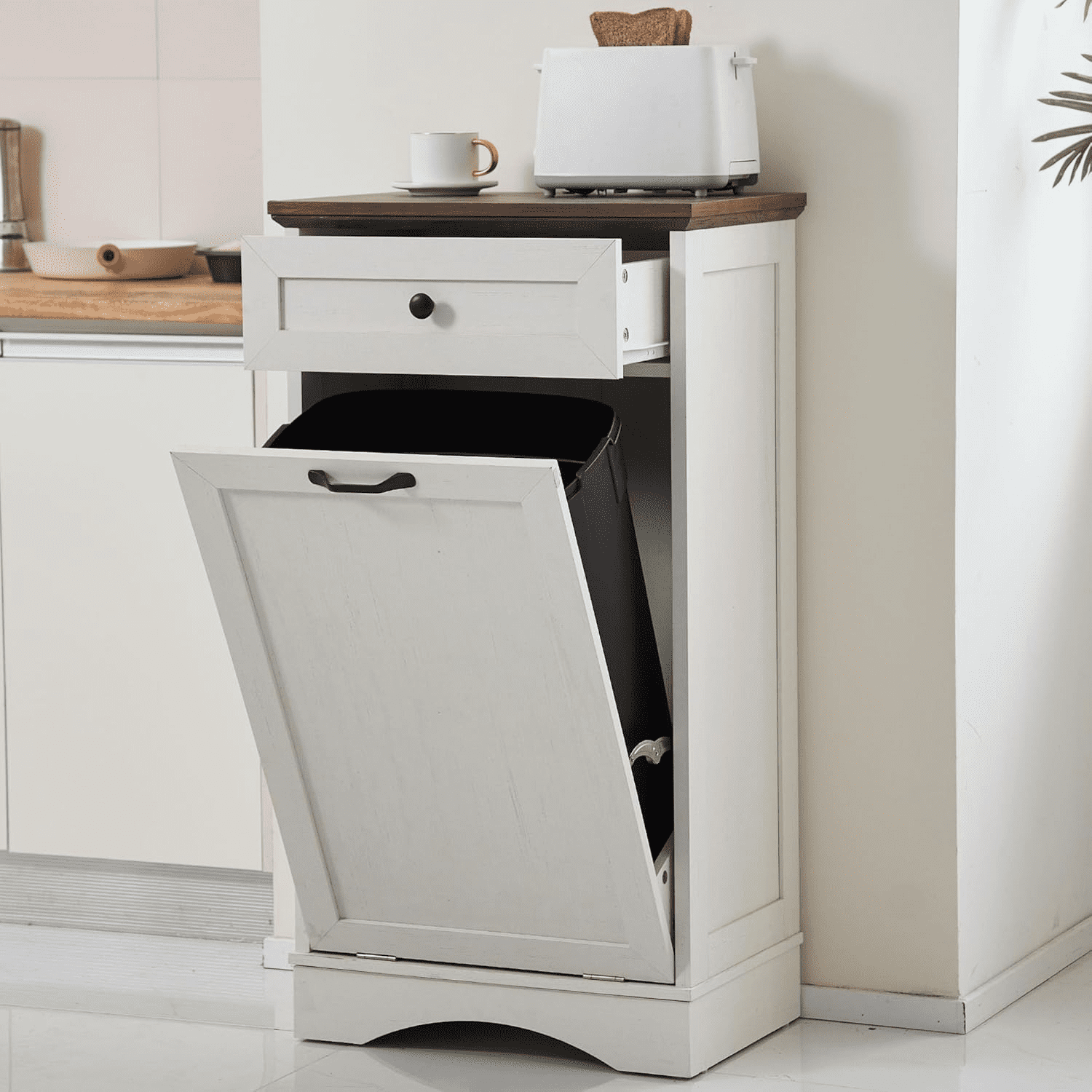 13 Gallons Tilt Out Trash Free Standing Kitchen Trash