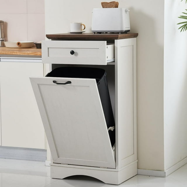 13 Gallons Tilt Out Trash Free Standing Kitchen Trash