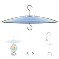 thumbnail image 1 of 13" Glass Rain Cover for Bird Feeder Outdoors - Baffle on Shepherd Pole/Post or S Hook Hanging - Large Weather Guard Protective Dome - Clear (Dia. 33CM), 1 of 9