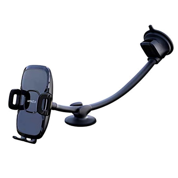 13'' Gooseneck Car Phone Holder, Industrial-Strength Car Phone Mount Windshield Suction Cup, Holder for Cell Phone in Truck, Long Arm Phone Holder Windshield Mount for Truck SUV, Phone Windo