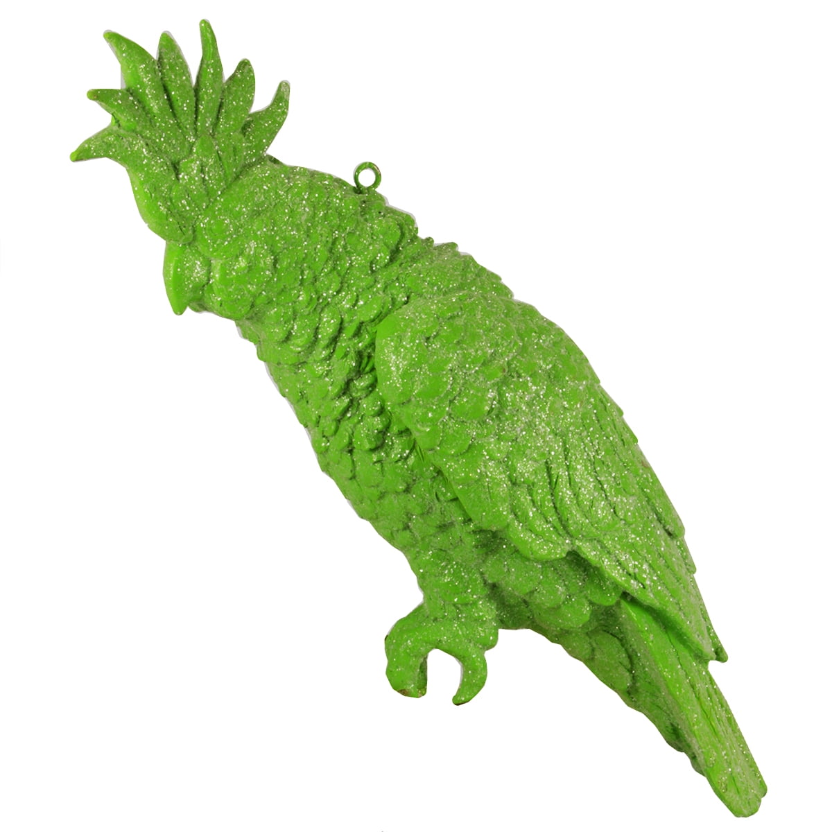 Allstate 13" Green Glittered Cockatoo Christmas Ornament