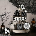 13 Halloween Tiered Tray Decor Set With LED Lights Featuring Adorable