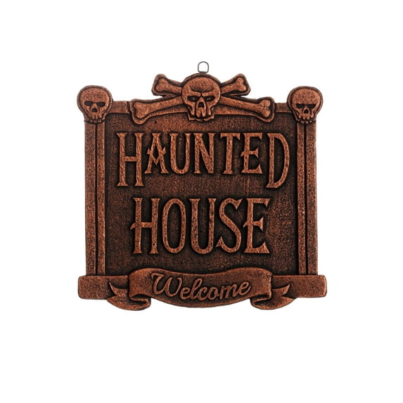 13" Haunted House Sign Decoration