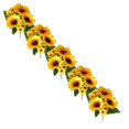 13 Heads Sunflower Bouquet, Silk Sunflower Wedding Flower, Home