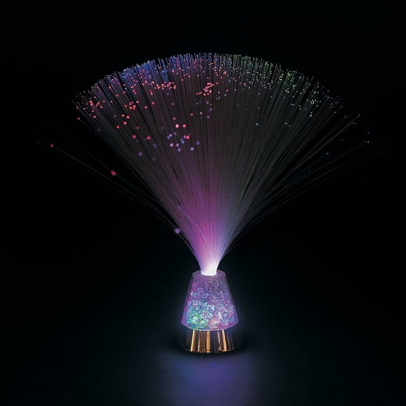 13" Ice Cube Base Fiber Optic Lamp - Home Decor - 1 Piece