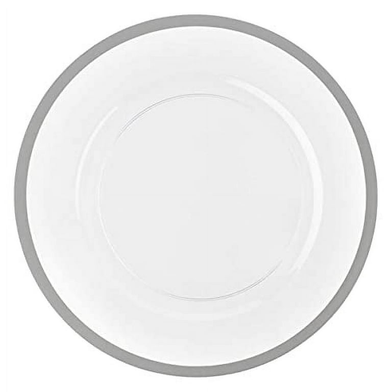 Silver clearance plastic chargers