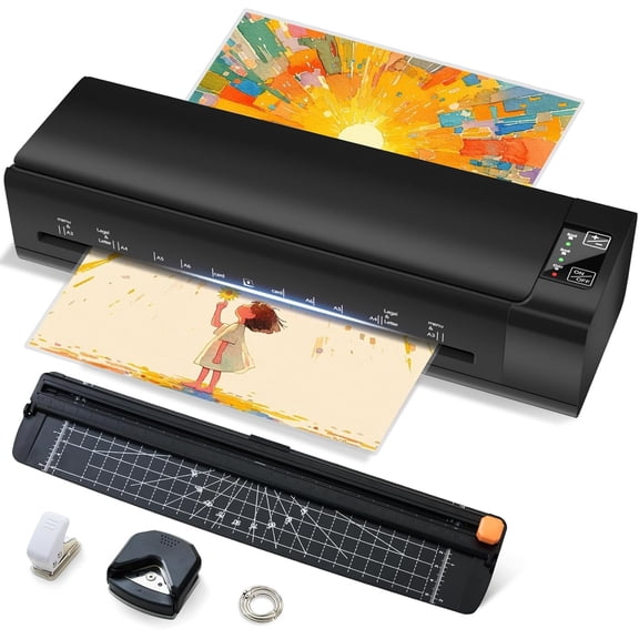 13-Inch 9-in-1 Laminator Machine for A3, Hot & Cold Laminating Machine with Sheets  UltraFast 60-Second Warm-Up, Reliable Jam-Free Design for Home, Office & School