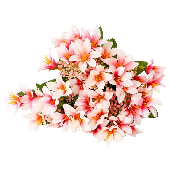 13 Inch Artificial Lily Flowers Realistic Faux Lilies Bush Bunch for Wedding Bouquets Bridal Floral Table Centerpiece Home Indoor Hotel Vase Arrangements Outdoor Garden Decor 1PC(Pink)