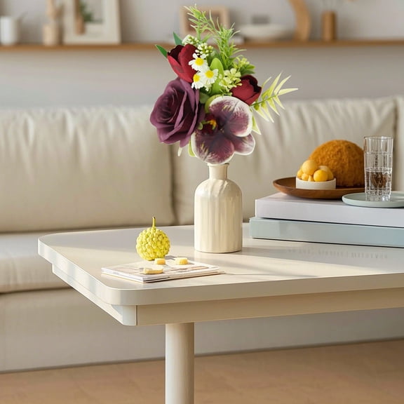 13 Inch Artificial Rose Bouquet Stem - Realistic Large Silk Flower for Dining Table Centerpieces - Fake Orchid Home Office Decor - 1pc,Red