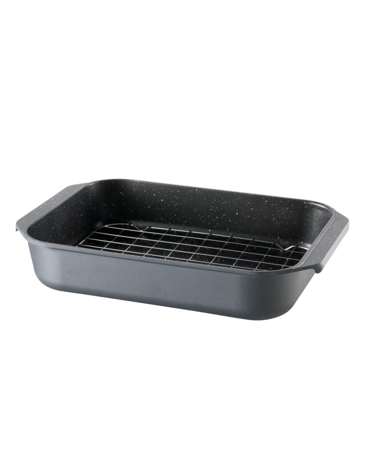 Pan Distribution 13 Inch Cast Aluminum Roaster Pan with Granite Non-Stick Coating & Even ...