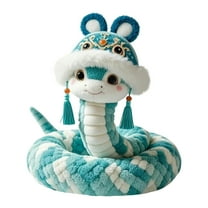13 Inch Chinese New Year Plush Snake Mascot Doll, Soft Plush Toy With Built-In Skeleton, Decorative Gift For Family Friends To Celebrate Spring Festival
