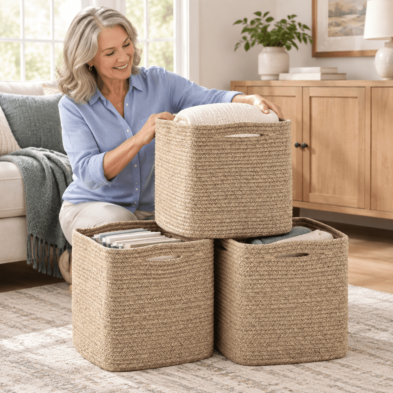 Cubing Language 13 Inch Cube Closet Storb13x13x13 In Mixed Brown Pack Of 3 - Walmart.com