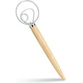13Inch Danish Dough Whisk Wooden Danish Whisk for Dough with