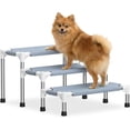 thumbnail image 1 of 13 Inch Dog Stairs - 3 Tiers Non-Slip Dog Steps for Small Dogs, Cats & Senior Pets, Joint-Friendly Pet Steps for Bed Sofa Car, Stable Anti-Skid Bottom Pet Ladder, 1 of 3