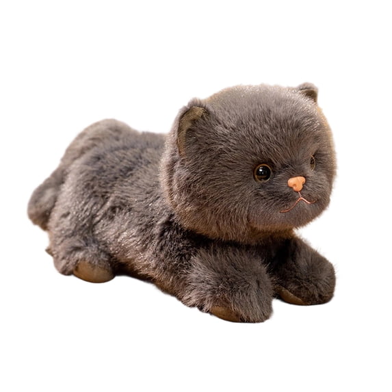 13 Inch Fluffy Kitten Plush – Soft Cat Stuffed Animal Figure for Home Decor Gift