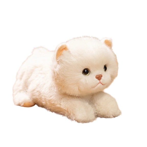 13 Inch Fluffy Kitten Plush – Soft Cat Stuffed Animal Figure for Home Decor Gift