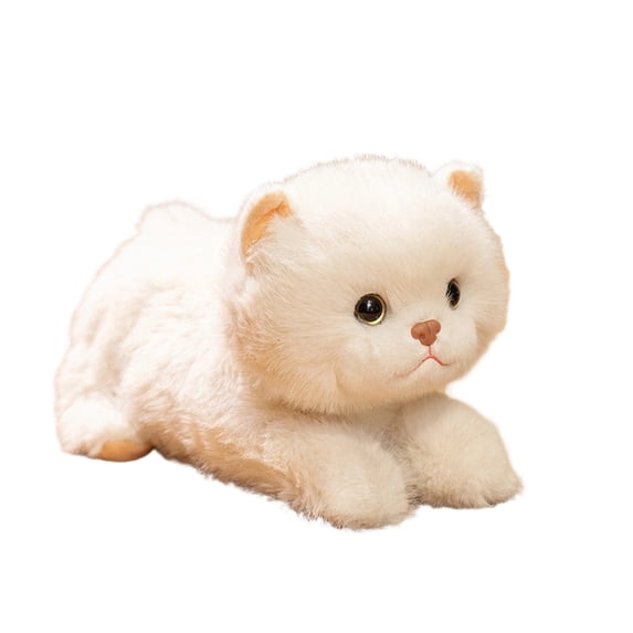 13 Inch Fluffy Kitten Plush – Soft Cat Stuffed Animal Figure for Home Decor Gift