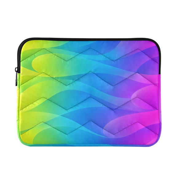 13 Inch Laptop Bag Briefcase Abstract Futuristic Wave Design Protective Computer Sleeve Carrying Case for Work Travel School