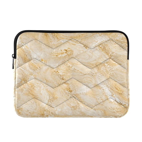 13 Inch Laptop Bag Briefcase Creamy Beige Marble Texture Protective Computer Sleeve Carrying Case for Work Travel School