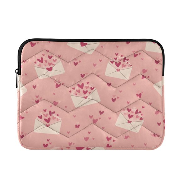 13 Inch Laptop Bag Briefcase Love Letter Heart Pattern Protective Computer Sleeve Carrying Case for Work Travel School